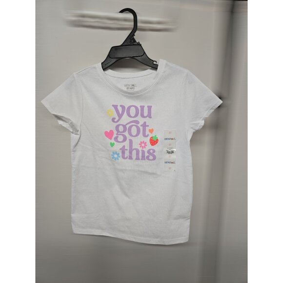 NWT Girls “You Got This” Inspirational Short Sleeve Graphic Tee – Size 5T White - Picture 1 of 2
